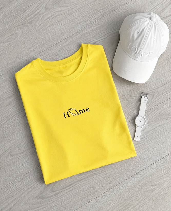 تیشرت باکسی زنونه مردونه نخ پنبه مدل HOME